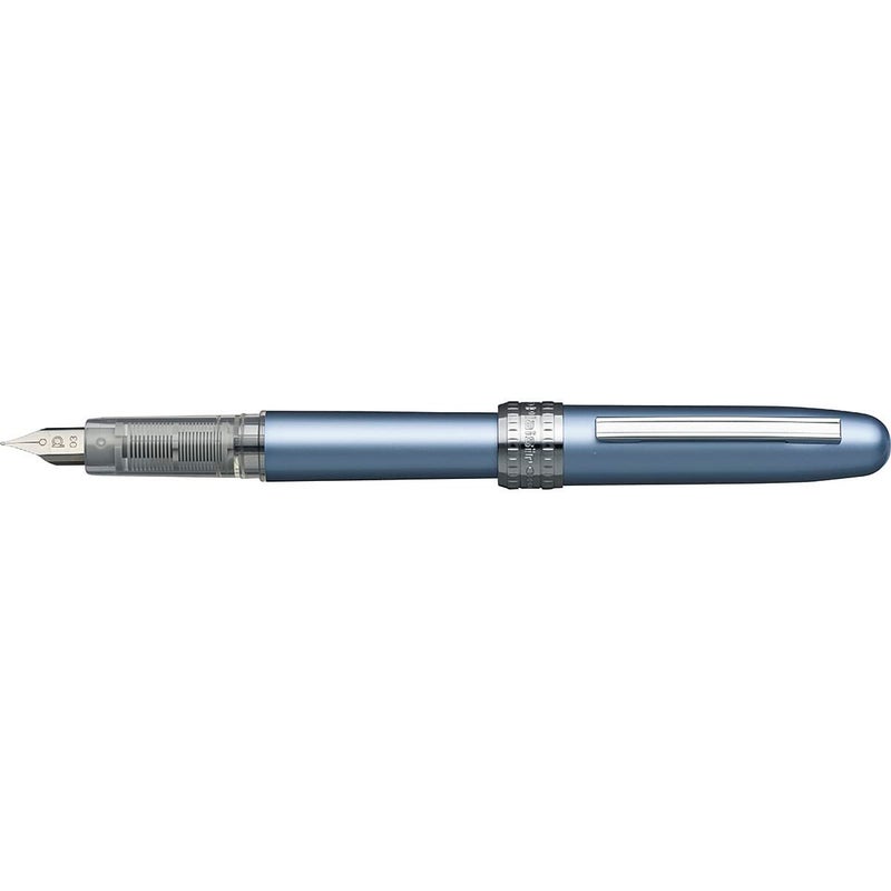 Platinum Fountain Pen, Plaisir Fine Nib, Frosty Blue - Image 3